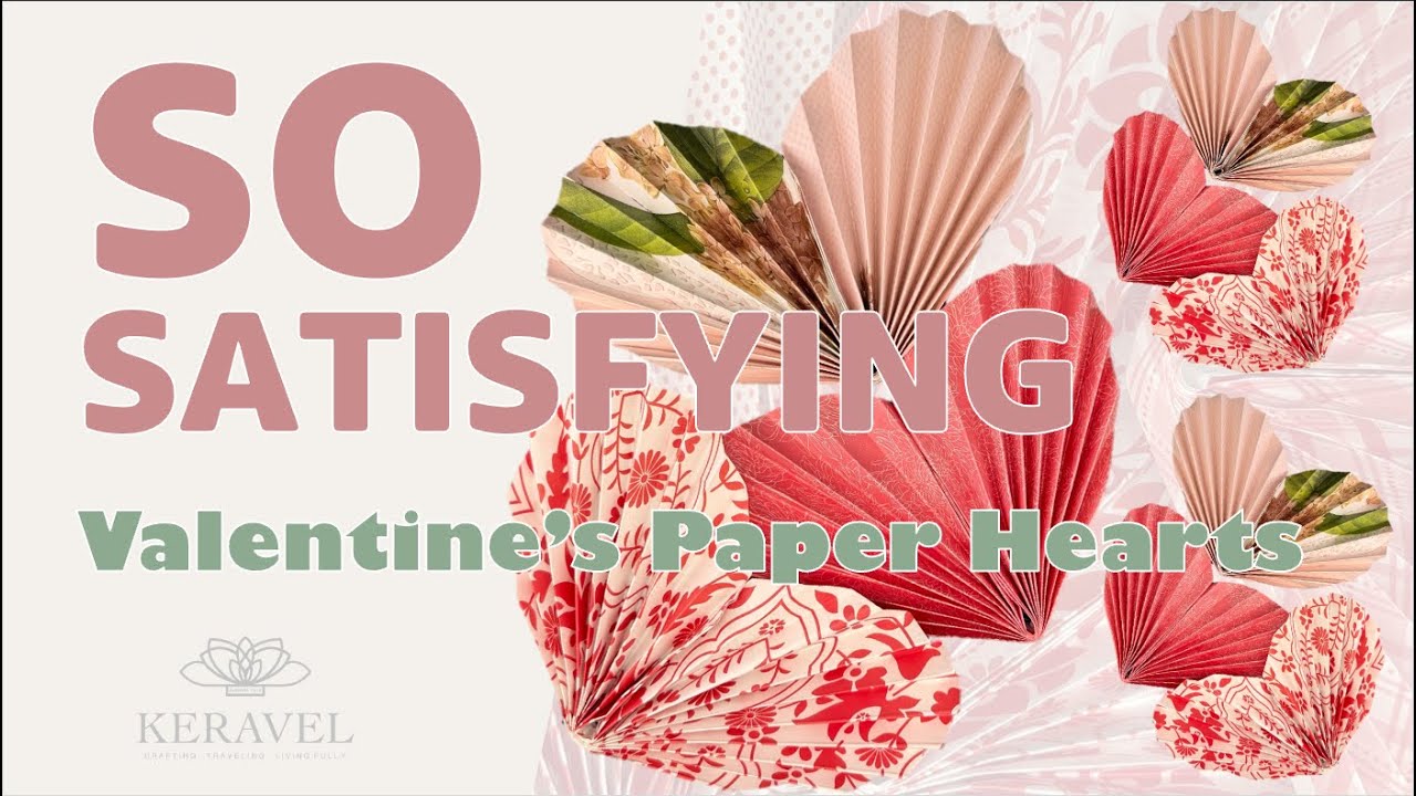 Paper Hearts ASMR | Slow Valentine’s Day Decoration Making (No Talking)