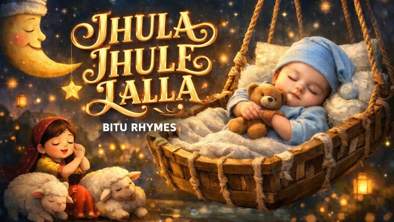 Rhymes for babies chanda mama | So Ja Lalla So Ja | Jhula Lori | Hindi Lullaby | Bitu Rhymes