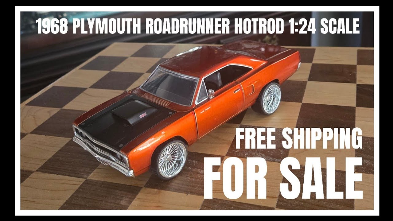 FOR SALE 1968 PLYMOUTH ROADRUNNER CUSTOM HOTROD, 1:24 SCALE