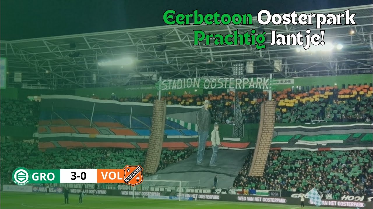 FC GRONINGEN WINT NA CORTEO EN EERBETOON AAN HET OOSTERPARK!!!