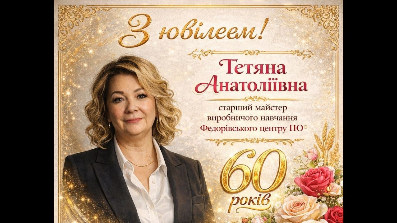 Вітаємо з 60-річним ювілеєм Зелєнцову Тетяну Анатоліївну
