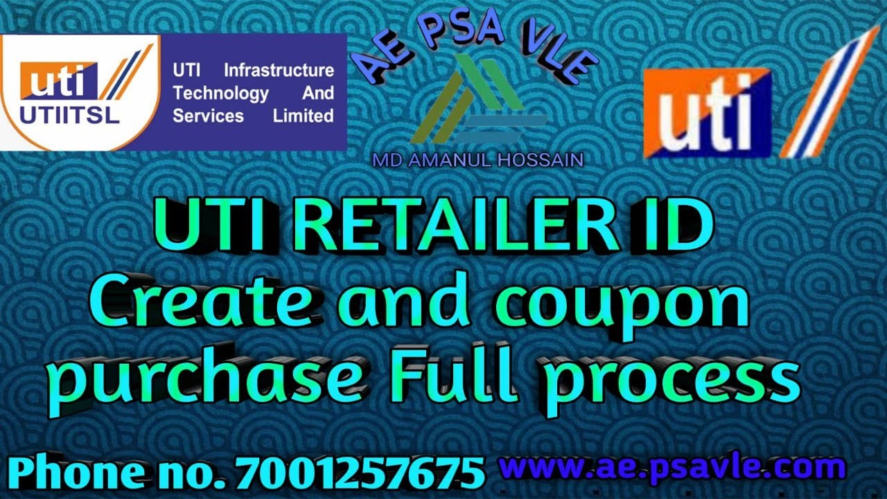 How to registration UTI Psa Login ID Full Process and coupon Purchase
