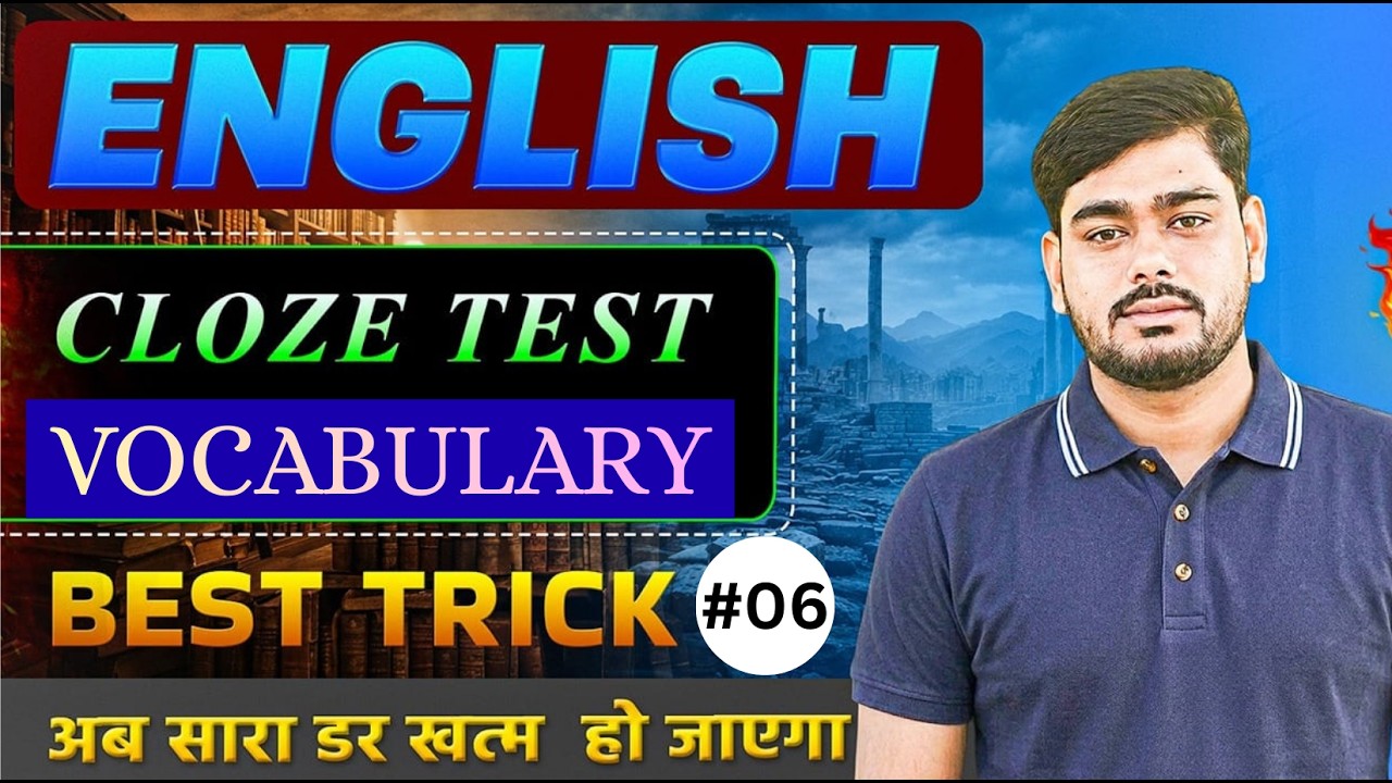 CLOZE TEST AND VOCABULARY PART 6 #ssc #sscstenographer