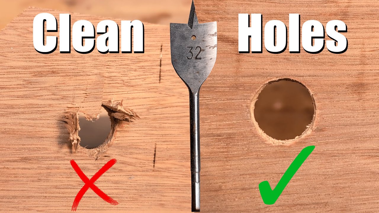 Drill A Clean Hole In Plywood With A Spade Bit