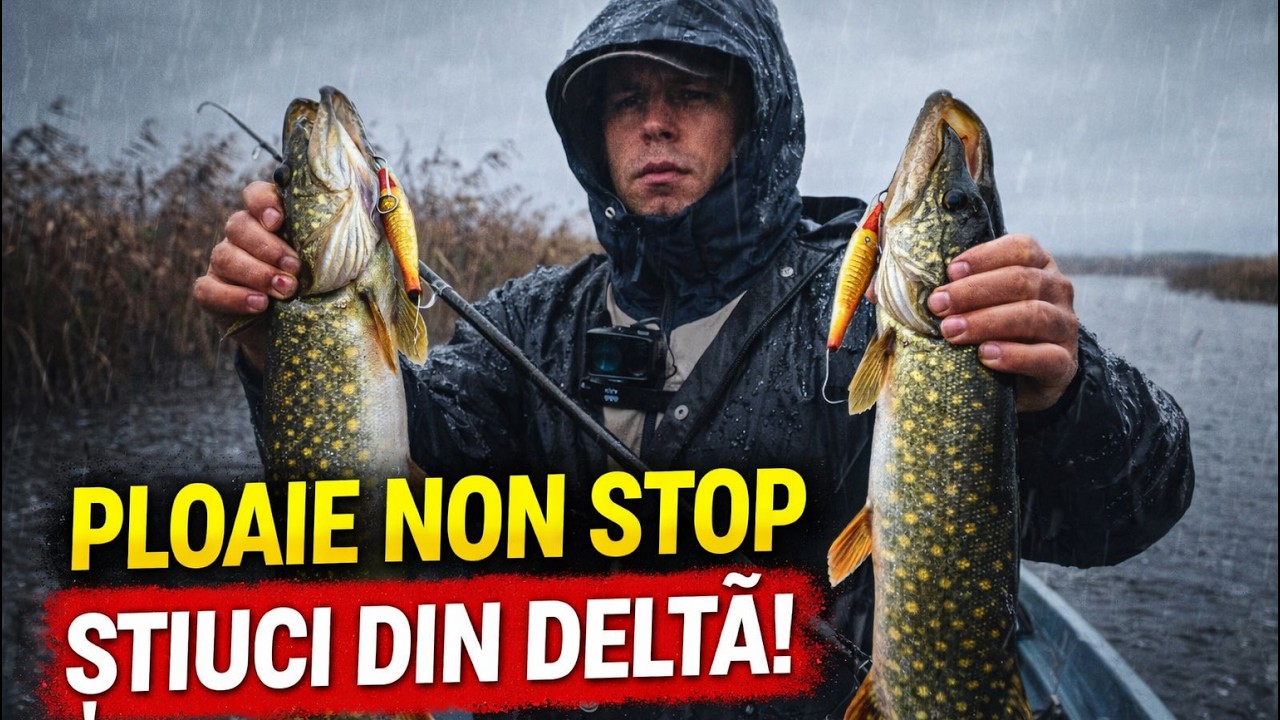 4 ore de pescuit în Delta Dunării, pe ploaie torențială! A meritat?