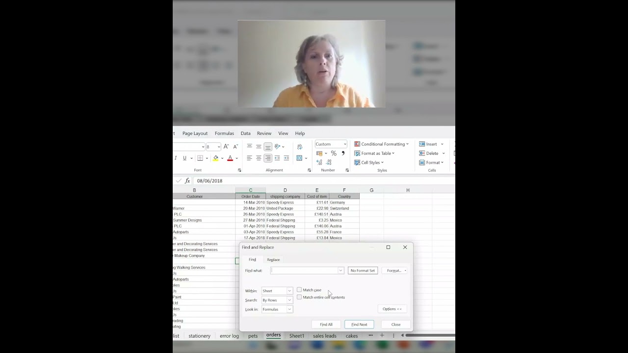 How to use Ctrl + F to find something in Microsoft Excel | Paramount Training Solutions