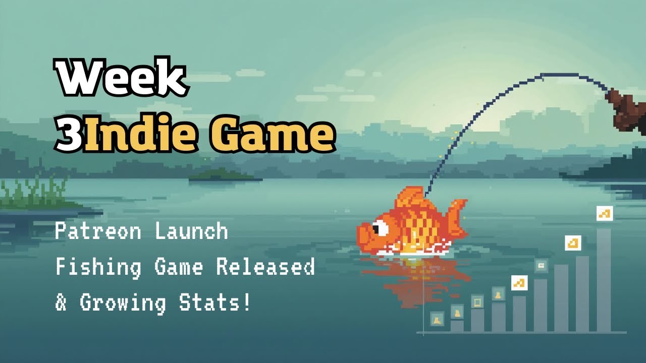 Vblog 4: Week 3 as an Indie Game Dev - Patreon Launch, Fishing Game Released & Growing Stats!