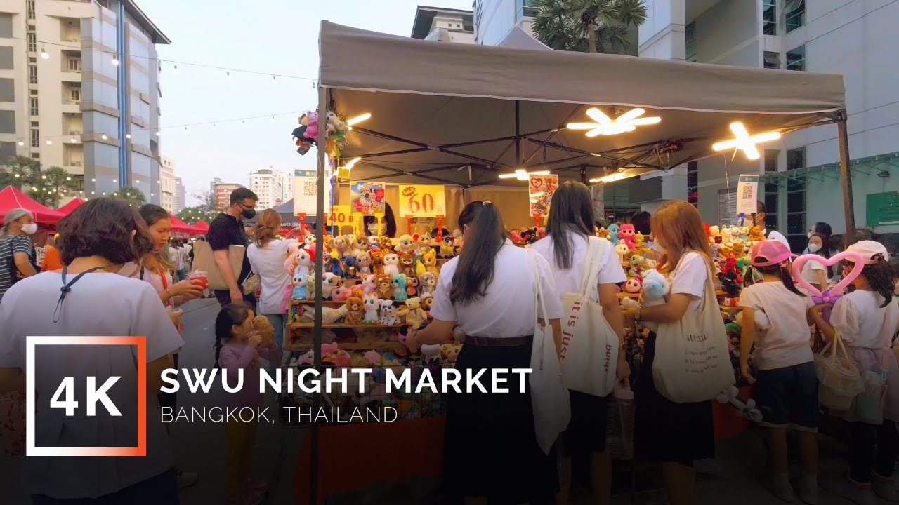 Exploring the New SWU Night Market | Virtual Walking Tour | Bangkok, Thailand