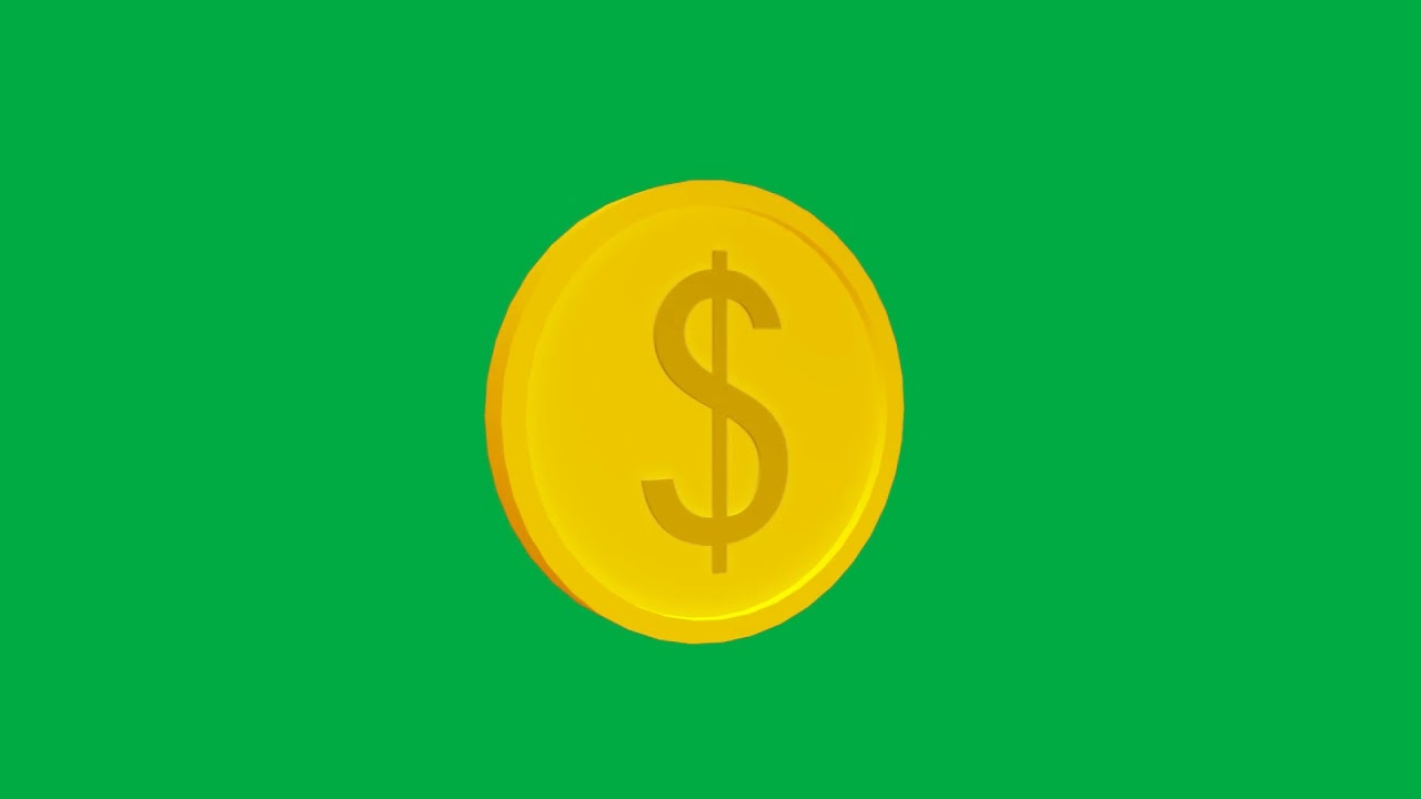 Coin Green Screen Dollar