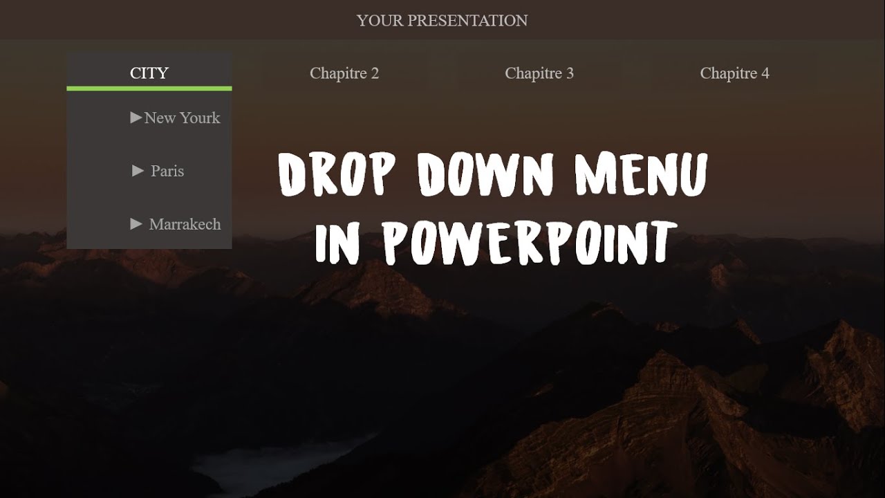 DROP DOWN MENU IN POWERPOINT
