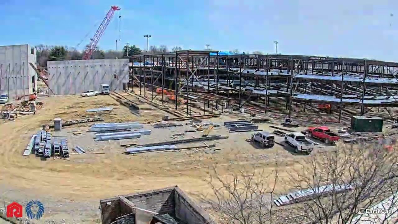 New Gahanna Lincoln High School Exterior & Structure Construction Time Lapse