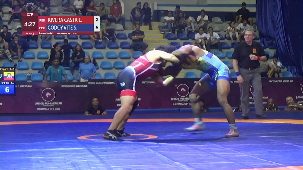 BRONZE FS - 70 kg: L. RIVERA CASTR (PER) v. S. GODOY VITE (ECU)
