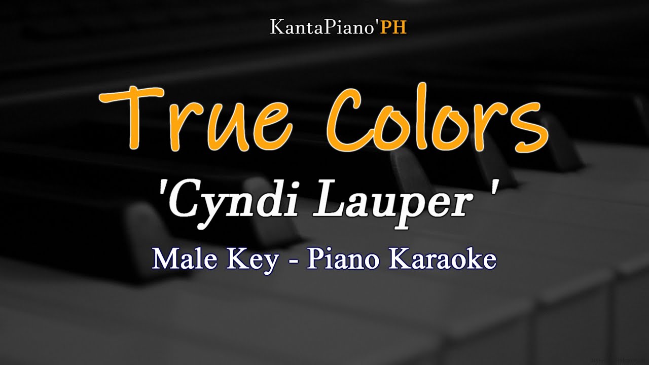 True Colors (Cyndi Lauper) - Male Key  (Piano Karaoke)