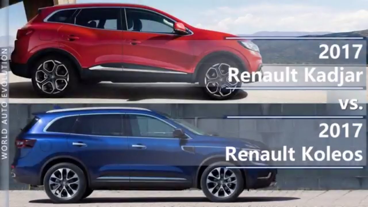 2017 Renault Kadjar vs 2017 Renault Koleos (technical comparison)