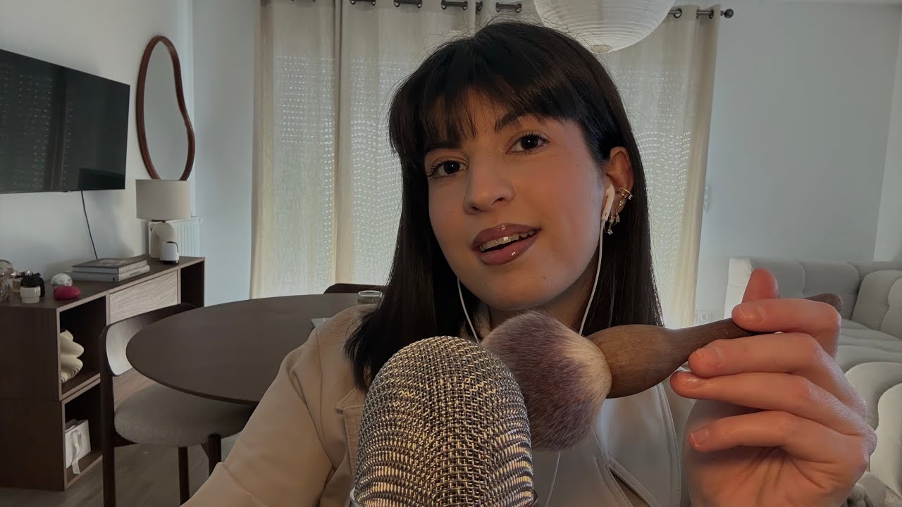 ASMR | Mic Brushing | Makeup & Skincare Brushes 