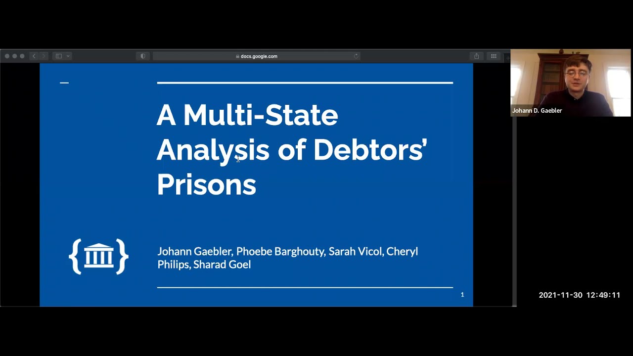 Stanford Computational Policy Lab Debtors&rsquo; Prisons Project
