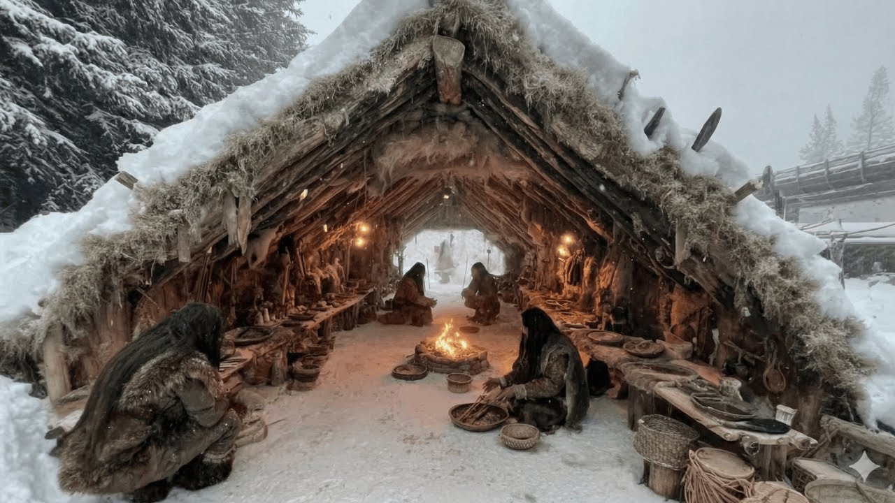 Native American Winter Shelter, Heating & Survival Engineering Secrets | Human Craft Documentary
