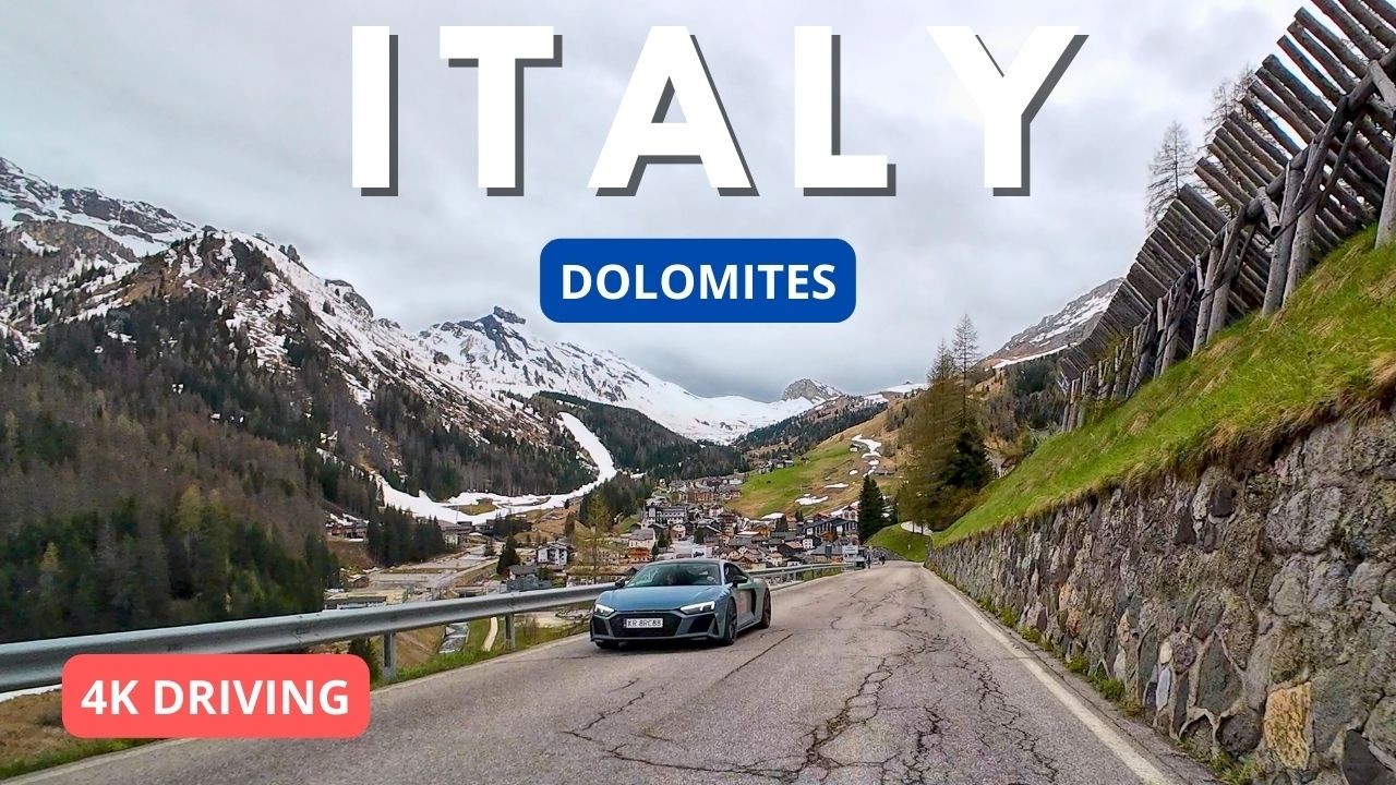 Scenic Drive Through the Dolomites, Italy to the Austrian Border - May 2024