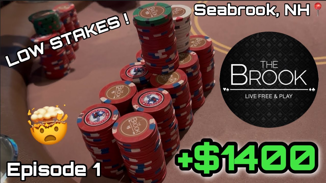 Playing 1$/2$ at The Brook in Seabrook NH! Poker Vlog Ep. 1