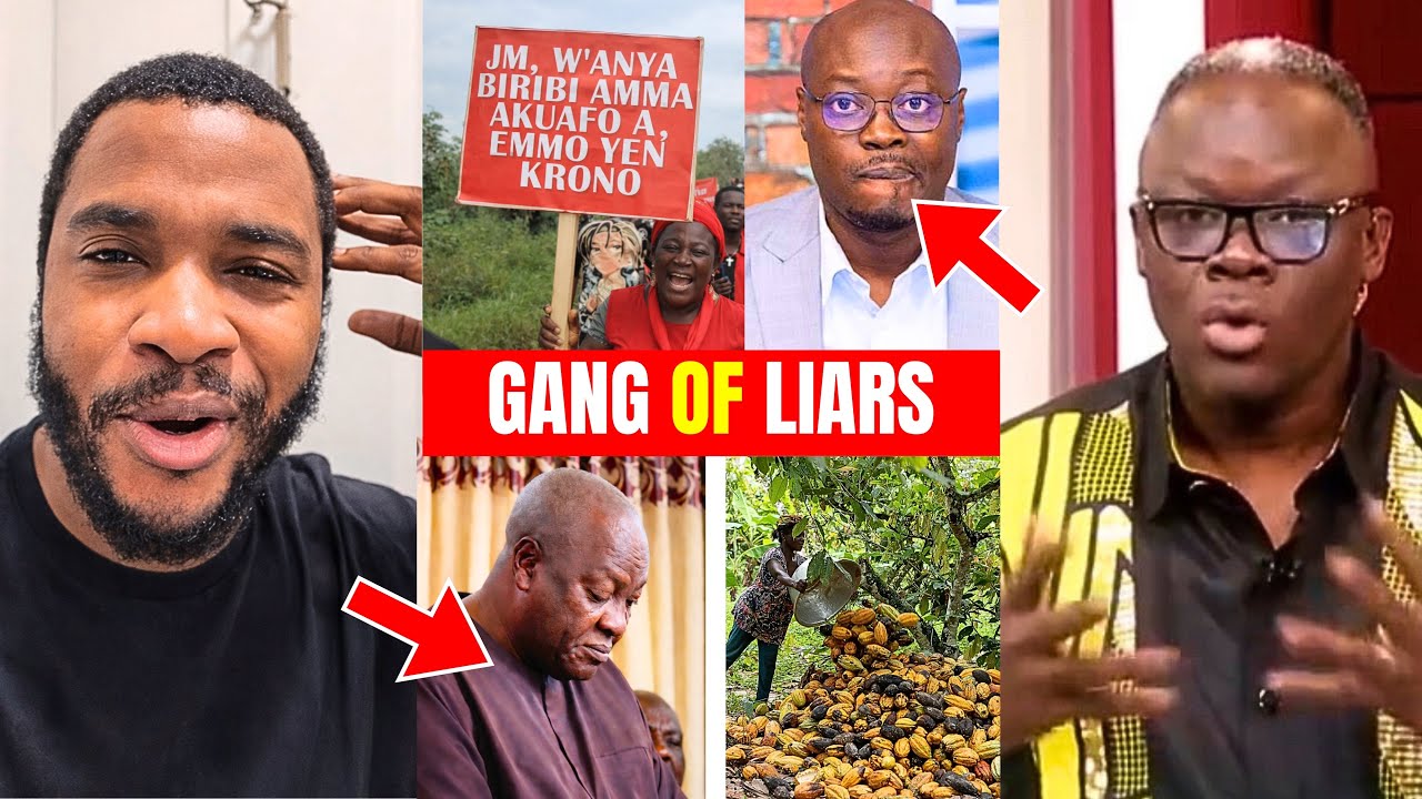 Mahama Liar! Twene Jonas, JoyNews Samson & TikTokers clash John Mahama over cocoa price cut
