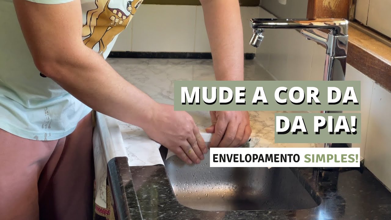MUDEI A COR DA PIA! ENVELOPEI  COM GRUDADO M&Aacute;RMORE CINZA!!