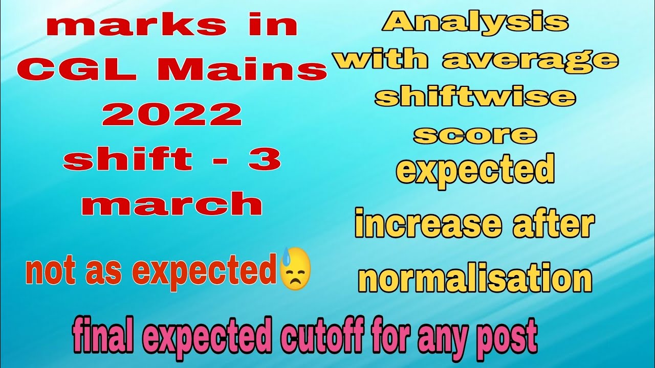 Raw marks (3 march) with analysis and average score of all shifts