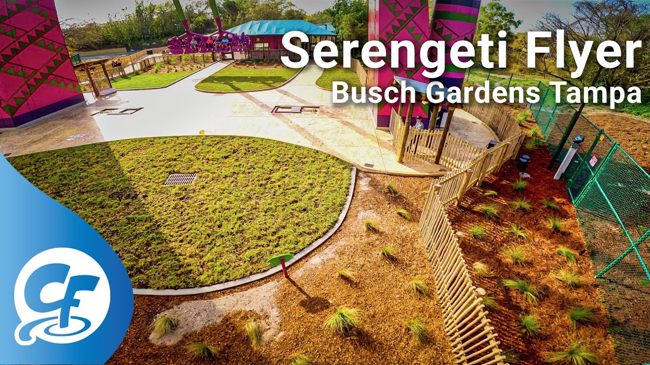 Serengeti Flyer on-ride 5K POV @60fps Busch Gardens Tampa