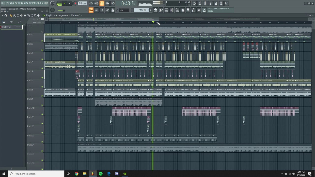 Logic - Stainless (GhostMusic Full Remake) [Backyard] - FL Studio