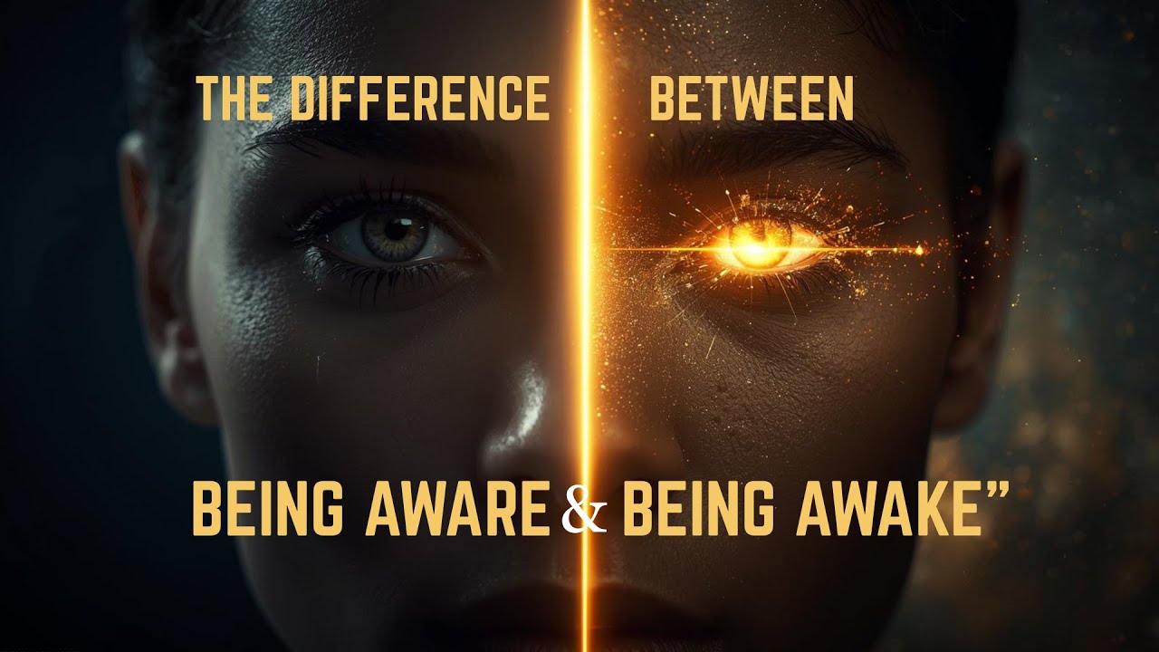 THE DIFFERENCE BETWEEN BEING AWARE  AND BEING AWAKE. 🕊️