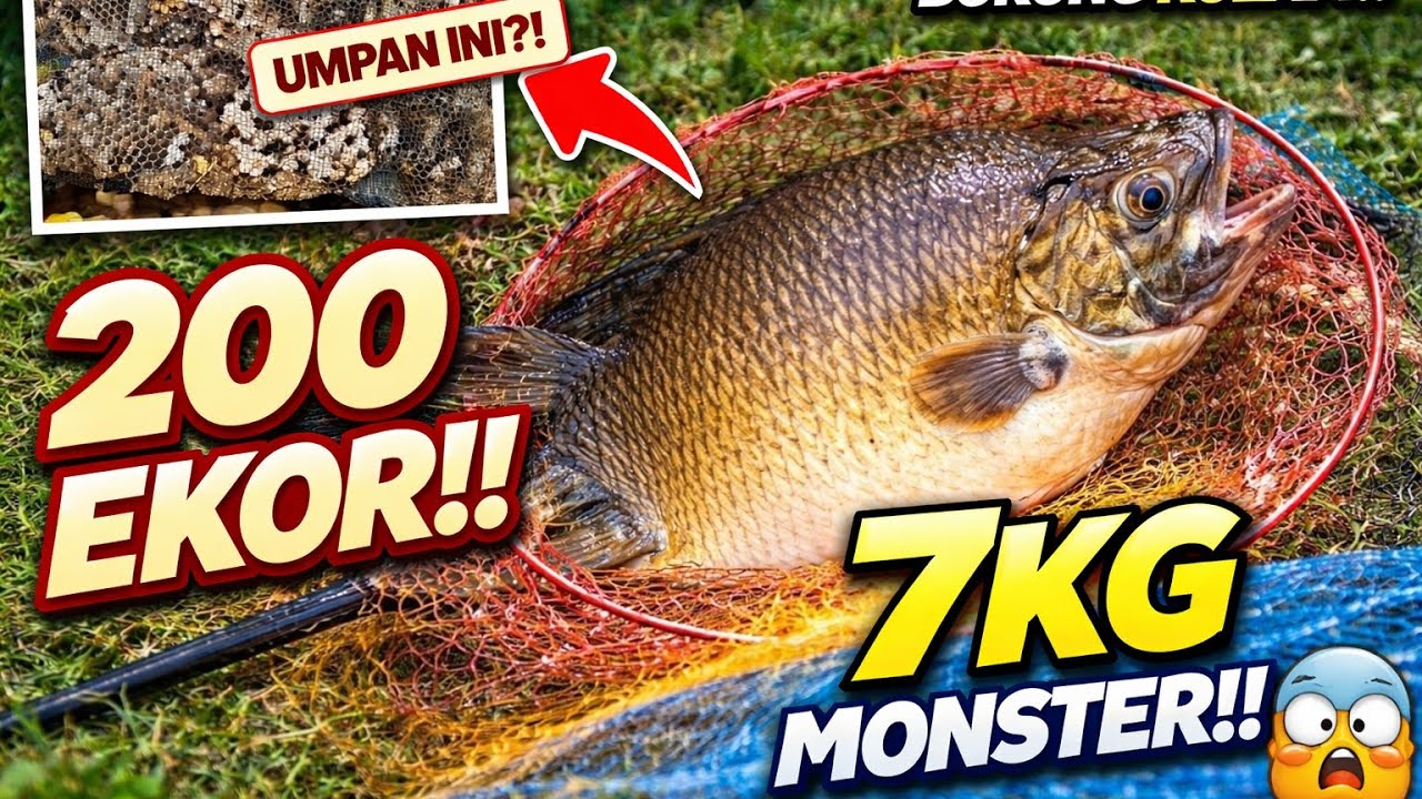 GILA!! BORONG KOLAM 200 GURAME MONSTER – INDUK 7KG NAIK 😱🔥