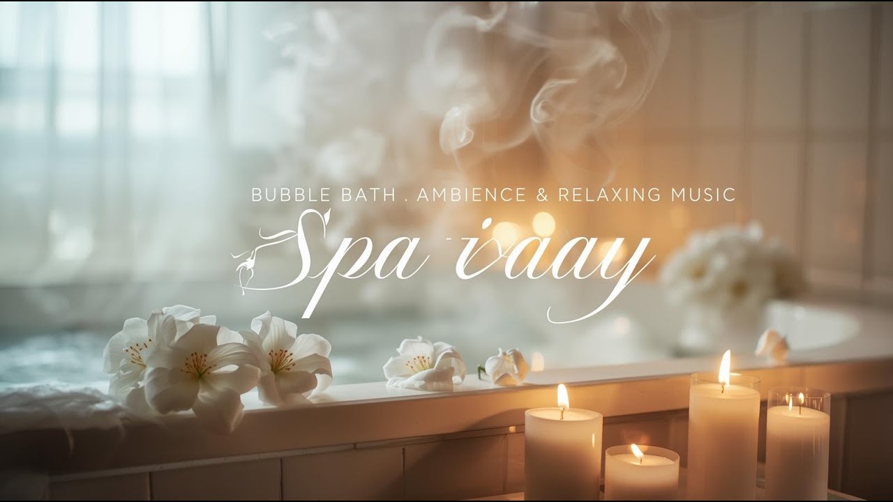 Luxury Spa Day at Home 🛁 Bubble Bath Ambience & Relaxing Music