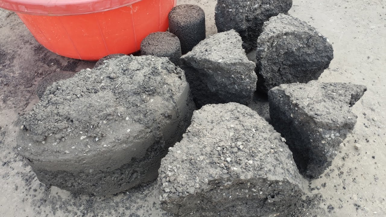 ASMR: Pure Charcoal dry and Water Crumbling, Oddly Satisfying #crumbling #asmrcrushing #sandcement