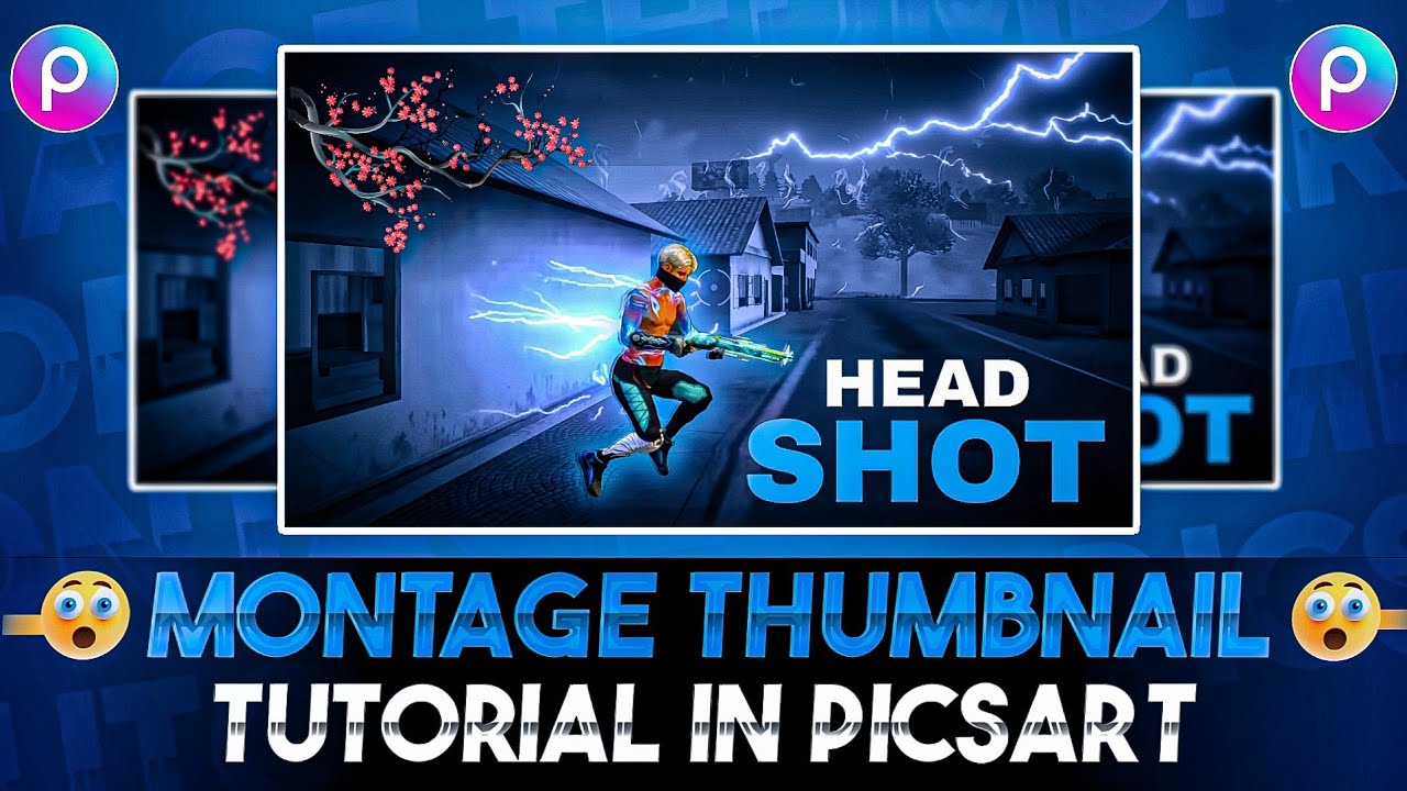 How to make Free Fire Montage Thumbnail in PicsArt 😍|| FF Montage thumbnail editing tutorial video