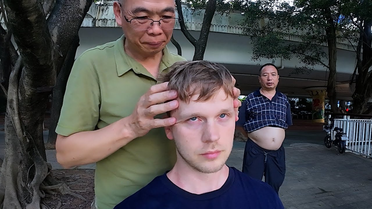 Chinese Street head/neck massage made time stop ⏳😵‍💫