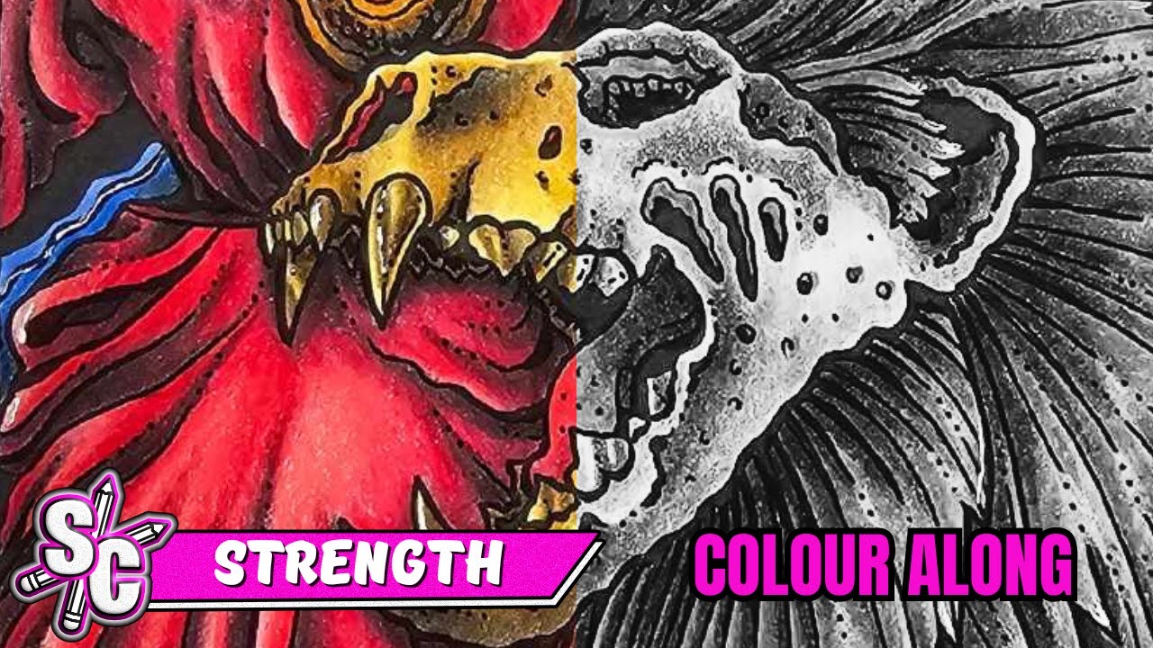 'STRENGTH' COLOUR-ALONG Sophie Colours The Beauty of Horror Tarot by Alan Robert