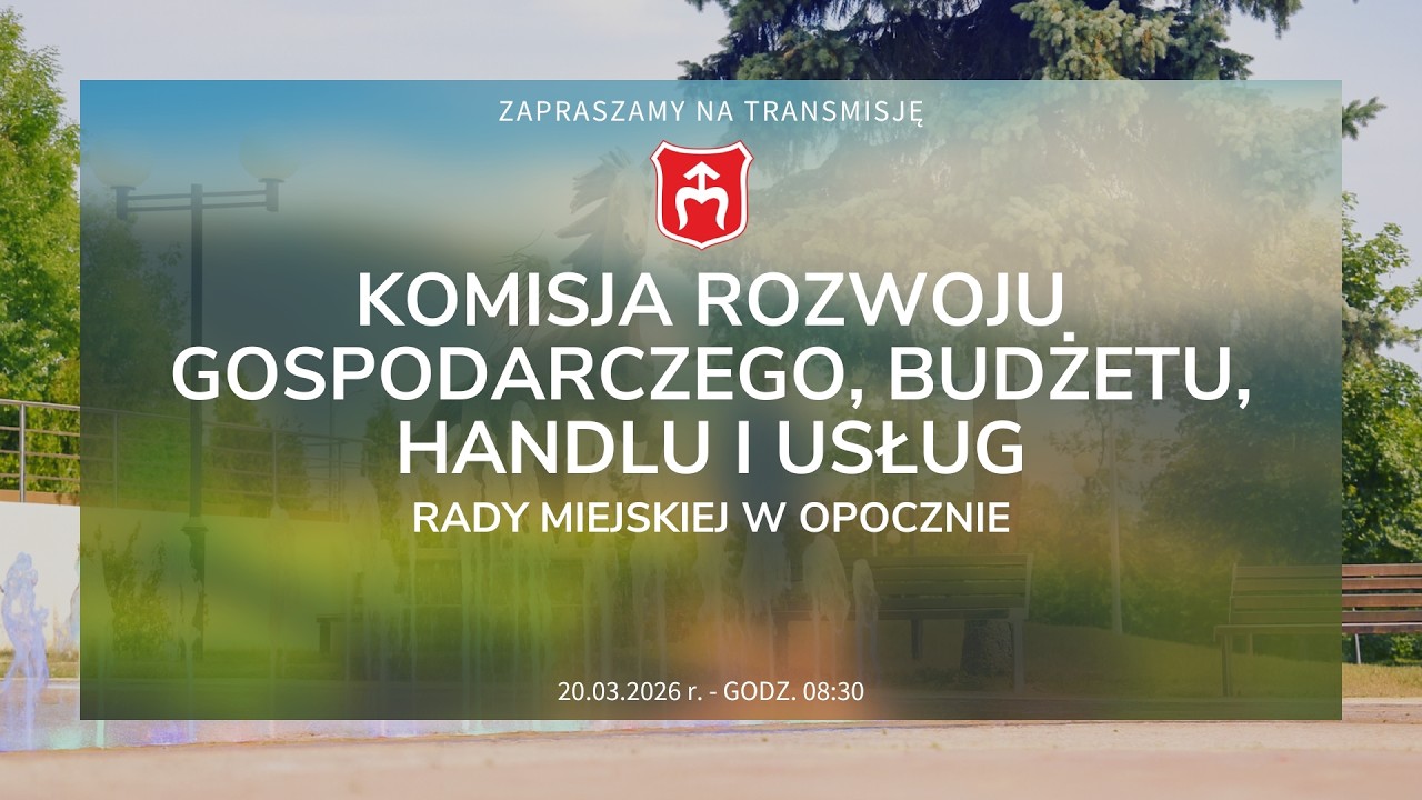 Komisja Rozwoju Gospodarczego, Budżetu, Handlu i Usług - 20.03.2026 r.