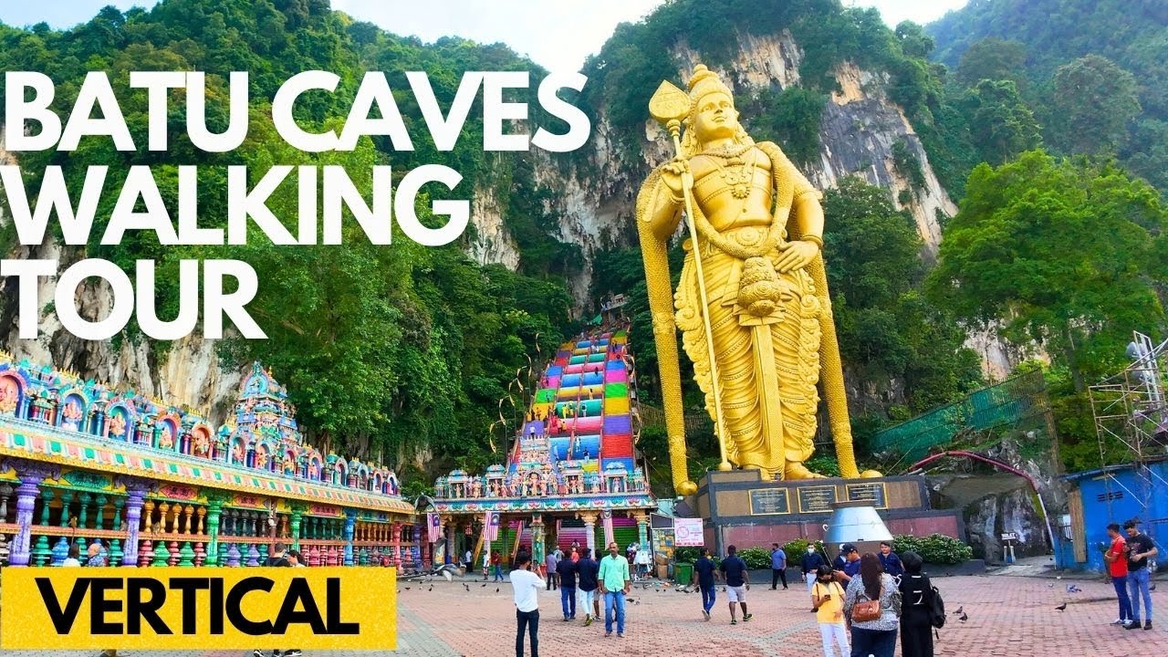 Batu Caves Murugan Temple, Malaysia | Vertical 4k video | Walk tour