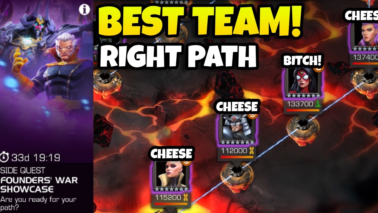 Founders' War ShowCase | Best team for Right Path | MCOC
