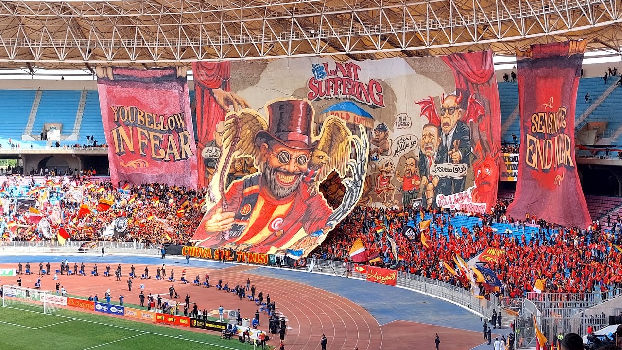 Tifo virage taraji match EST vs usm🇧🇪❤️💪🥇🧨🧨