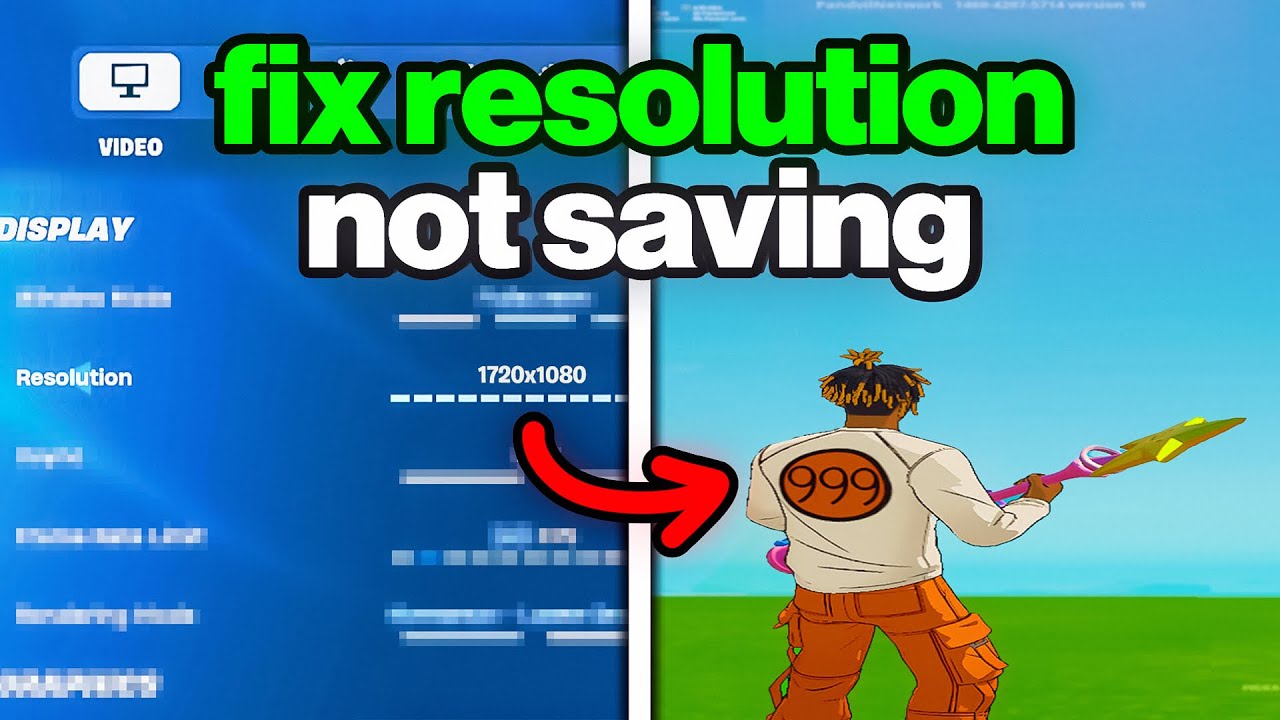 How To FIX Stretched Resolution NOT SAVING (Fortnite Custom Resolution)