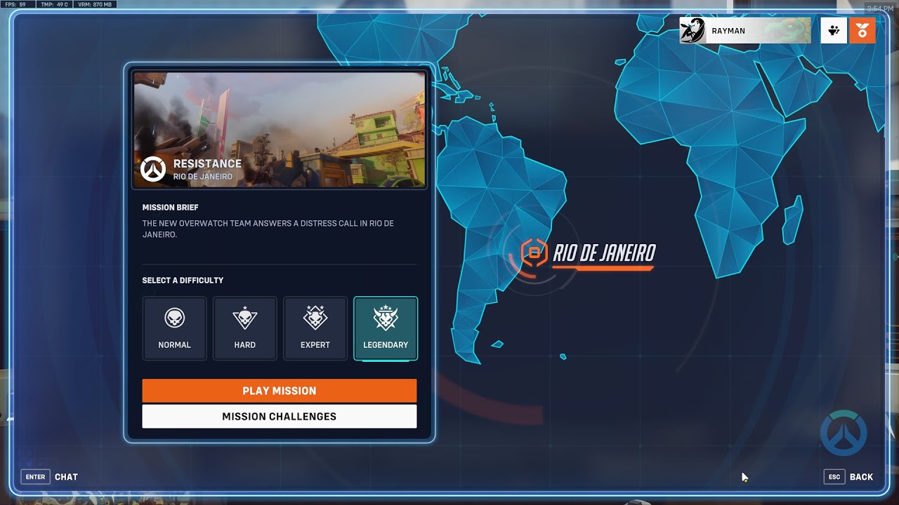 Overwatch 2 - Rio De Janeiro's Resistance PVE Story Mission. (Legendary difficulty.) Hero: Echo