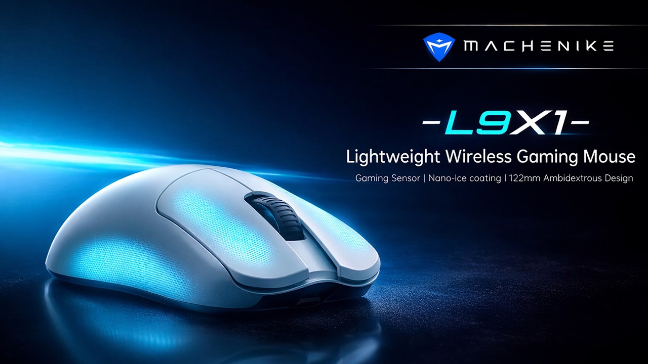 Machenike L9X1 - Ультралегкая беспроводная игровая мышь / PAW3395 500mah 49g