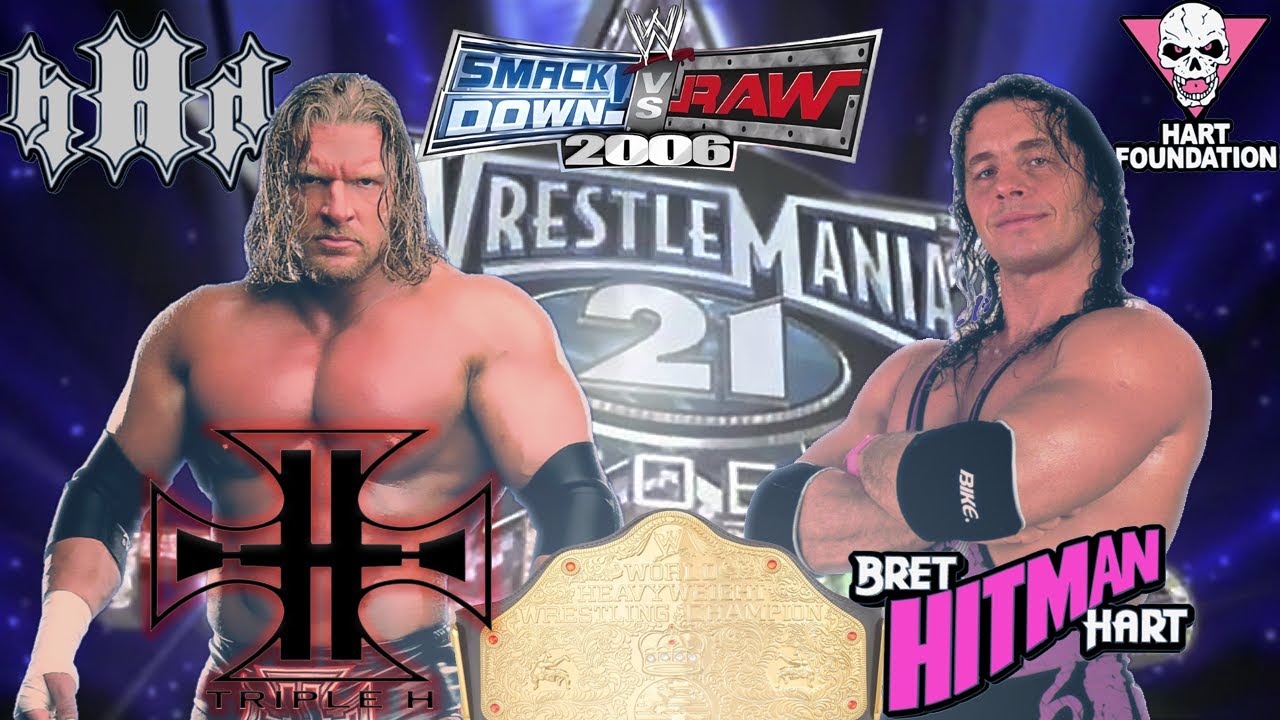 Viper12's: WWE SVR 06 Wrestlemania Goes Hollywood Mod Match | Bret Hart vs HHH