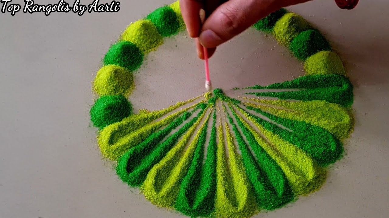 Simple Rangolis | rangoli kolam | Relaxing Sand Videos by Aarti | Rangoli Colours | Top Rangolis