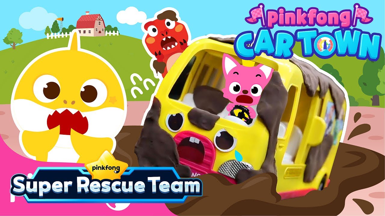 Scaredy Cat Yellow Bus | Car Town Series | Pinkfong Super Rescue Team