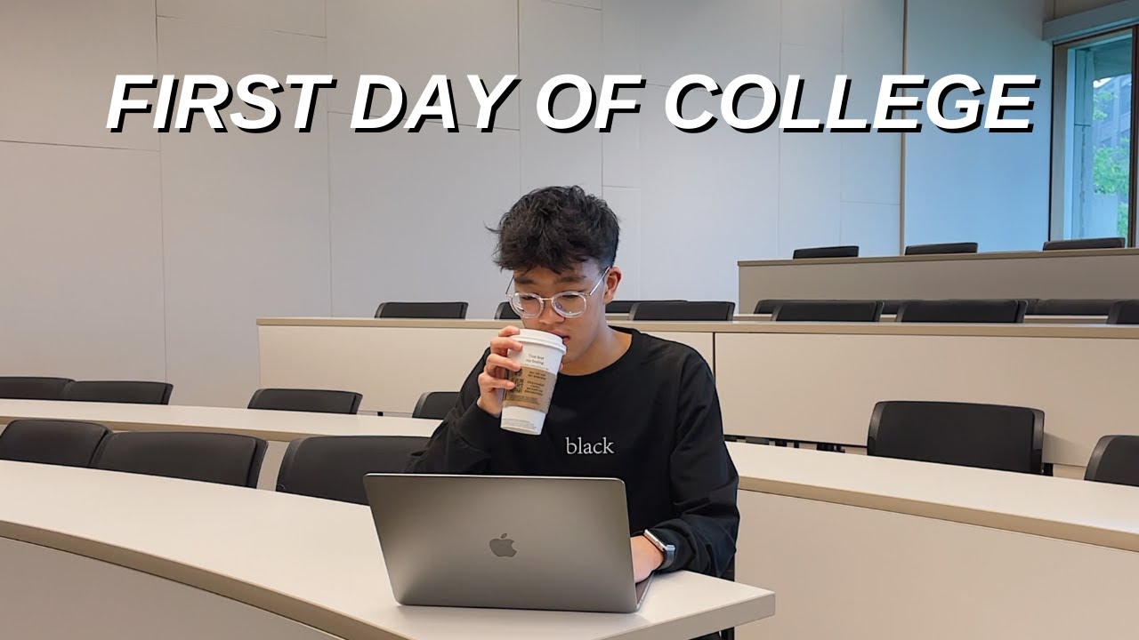 PRODUCTIVE FIRST DAY of COLLEGE VLOG | in-person classes & study with me | day in the life on campus