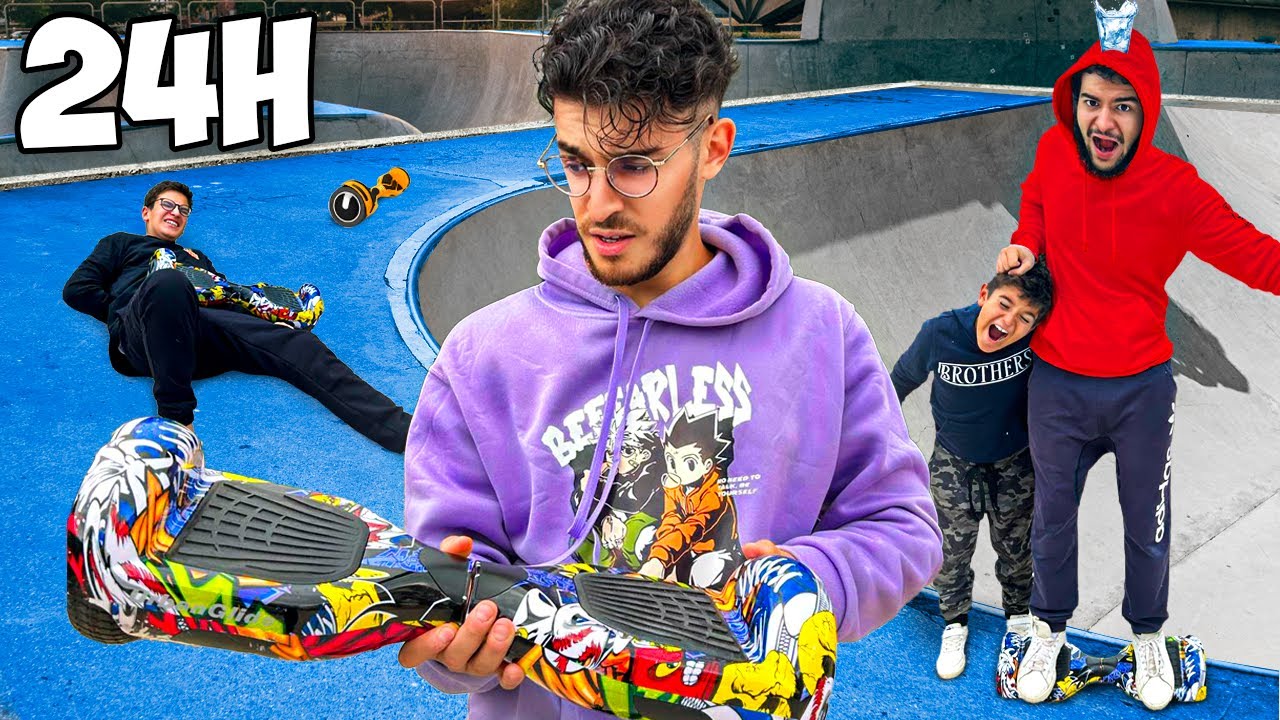 4 FRÈRES FONT DU HOVERBOARD POUR LA PREMIÈRE FOIS PENDANT 24H ! On a tous failli y passer..