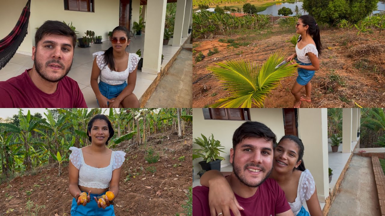 PASSEIO NO SÍTIO + CUIDANDO DAS NOSSAS FRUTEIRAS E PLANTAS !!!