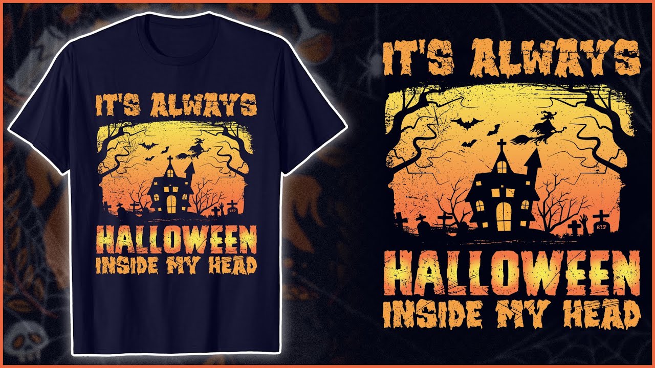 Custom Halloween T-shirt Design | Advanced T-shirt Design Tutorial in Illustrator | AH T-SHIRT