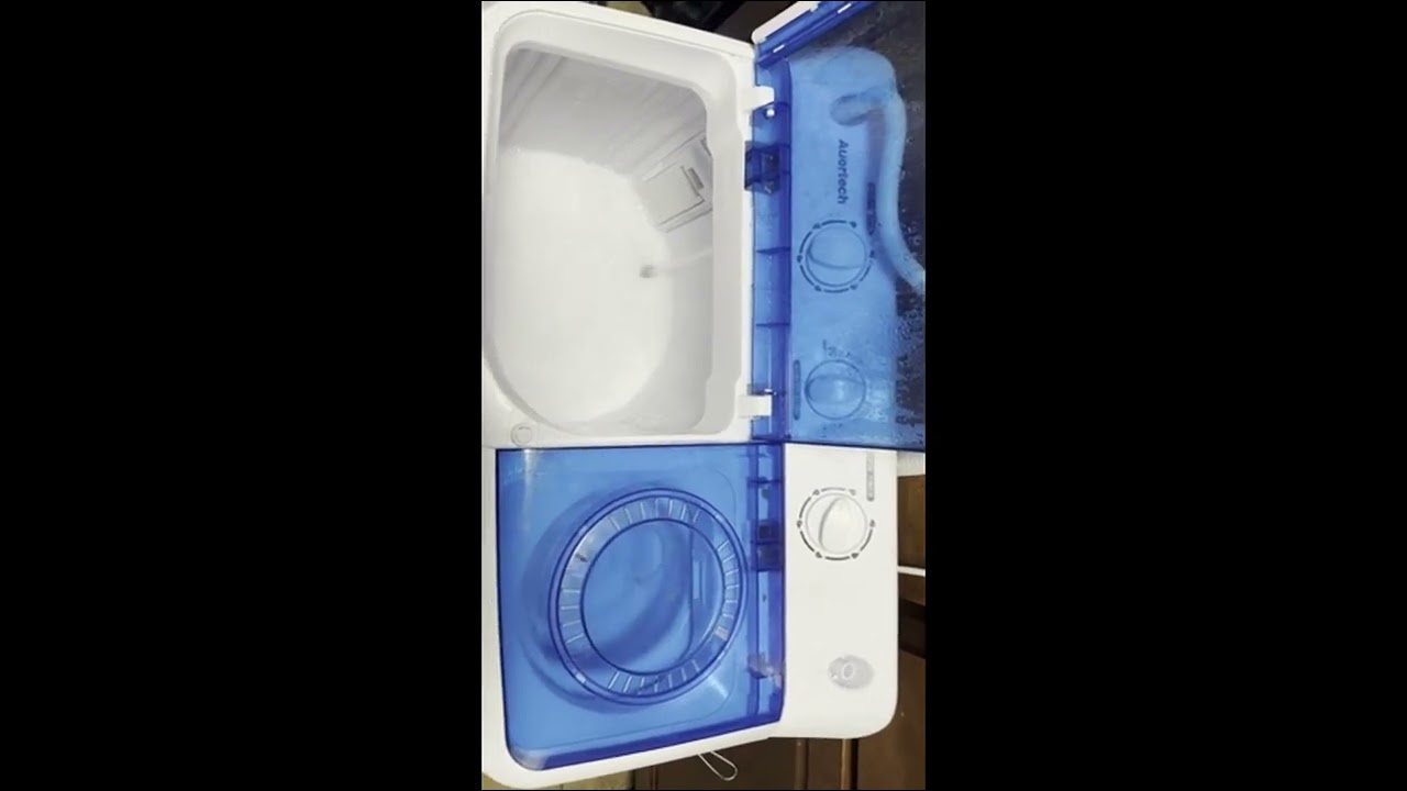 Review Auertech Portable Washing Machine, 28lbs Twin Tub Washer Mini Compact Laundry Machine with Dr
